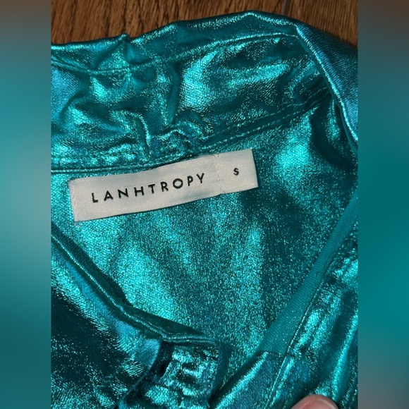 Lanhtropy San Marino Teal Button-Up Shirt - Picture 3 of 4